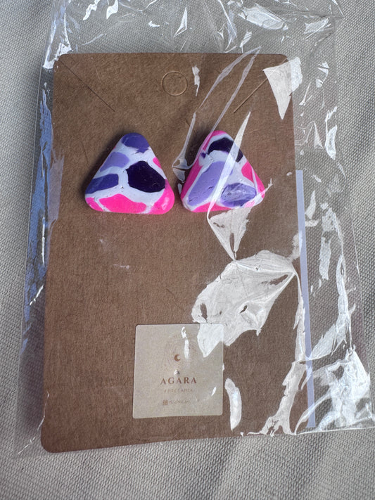 Triángulo Mini Rosa/Morado