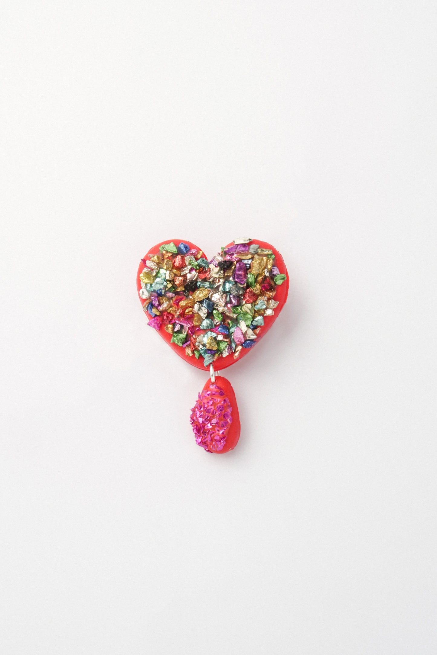Broche Corazón en lágrima